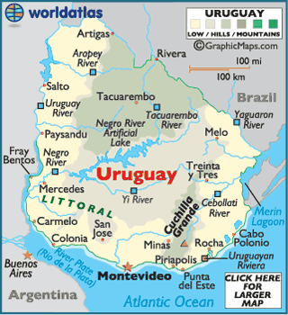 uruguay map